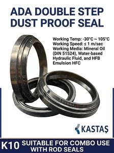 Joint anti-poussière hydraulique à double étage en caoutchouc Castas K10 W17/ADA pour cylindre à double lèvre - Product Image 3