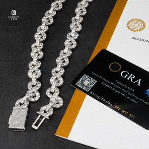 <strong>Silver</strong> Jewelry 925 <strong>Mens</strong> Moissanite Necklace 12Mm <strong>Chains</strong> <strong>for</strong> <strong>Men</strong> or Women Factory Price - Product Image 5