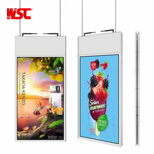 Độ sáng cao LCD HD hiển thị hai mặt Áp phích quảng cáo kỹ thuật số biển treo máy quảng cáo