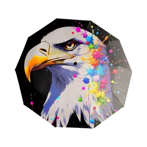 Hot Selling Black Large Canopy <b>Umbrella</b> Coverage Sturdy Vent Folding <b>Umbrella</b> for Family Beach Trip Camping - Product Image 2