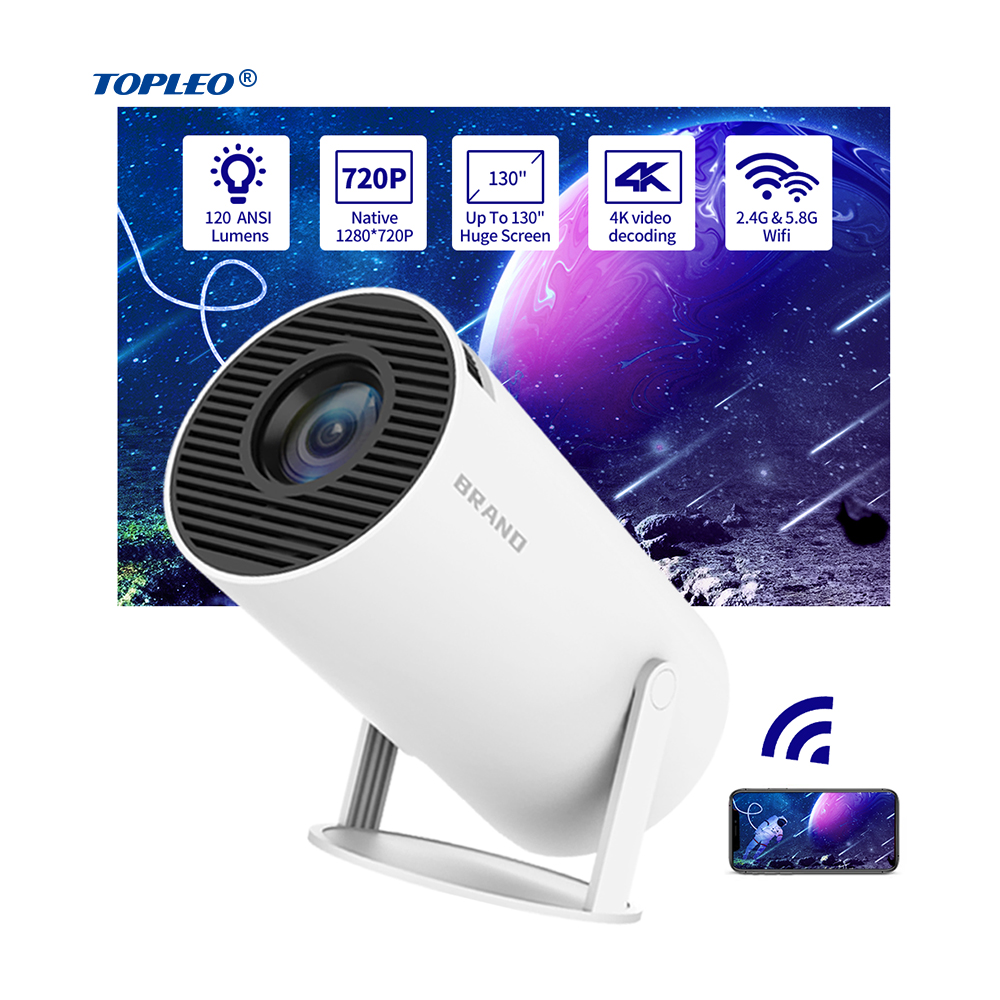 Умный проектор Topleo с автоматической схемой, проектор с ЖК-экраном, мини-проектор для домашнего кинотеатра, android, смарт-проектор с ЖК-экраном