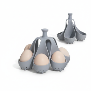 Support de <span class=keywords><strong>cuisson</strong></span> pour œufs en silicone souple, réutilisable, 3 emplacements, grille de <span class=keywords><strong>cuisson</strong></span> pour œufs, plateau vapeur pour cuisine, <span class=keywords><strong>micro</strong></span>-ondes, friteuse à air - Product Image 5