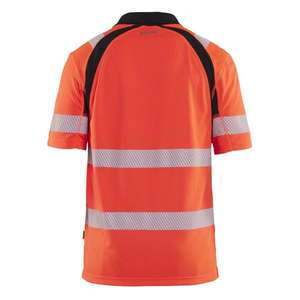 BLAKLADER - 359510135599XS Polo haute visibilité protégé contre les UV Rouge haute visibilité/noir-EAN 7330509926901 HI-VIS WORKWEAR - Product Image 2