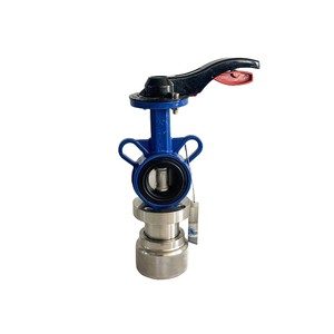 วาล์วผีเสื้อแบบมือหมุนพร้อมช่องต่อแบบ Tri-Clamp ที่ถูกสุขอนามัย, เหล็กดัด, EPDM - Product Image 4
