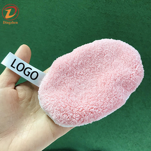 Tampons nettoyants réutilisables doux pour le visage et les <span class=keywords><strong>yeux</strong></span> en microfibre corail, 2 couches, avec logo personnalisé, zéro déchet, avec <span class=keywords><strong>lotion</strong></span> - Product Image 1