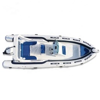 Bateau pneumatique de luxe de 25 pieds, coque en aluminium, Hypalon/Orca/PVC, avec transat et T-Top