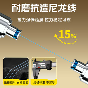 Conjunto de línea principal sin nudos W de 3.6 m y 1.5H, línea de pesca trenzada de nailon para lagos, ríos y estanques. - Product Image 4