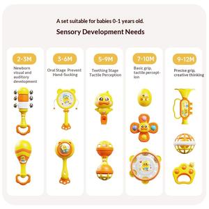 Juguete Sensorial Musical de Plástico para Niños, Sonajero Suave para Bebés, Juego de Mordedores para Bebés y Niños Pequeños, Desarrollo Intelectual - Product Image 3
