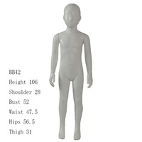Mannequin Enfant Blanc en Fibre de Verre 106cm Unisexe pour Vitrine de Magasin de Vêtements pour Enfants