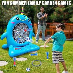 Jeu de fléchettes gonflable licorne pour piscine - Formes et zones de points personnalisables, matériau PVC sûr pour enfants et adultes - Product Image 6