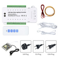 Kit de câblage d'éclairage d'escalier à 16 marches avec télécommande, DC12V-24V, bandes LED à économie d'énergie, éclairage 3000K 4000K pour la rénovation d'escaliers