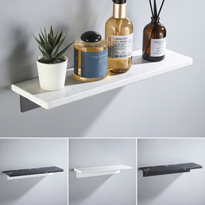 Modernes 50CM schwarzes Marmor zubehör Dusch regal Marmor Badezimmer regal - Product Image 3