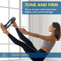 Anneau de Pilates ProBody en plastique, 14 pouces, Magic Circle |   Appareil d'exercice pour l'intérieur des cuisses avec poignées en mousse double et résistance de 30 lb, équipement de fitness à domicile portable