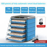 Incubateur d'oeufs double électrique intelligent de vente chaude classique pour les poussins à couver avec contrôle automatique de l'humidité