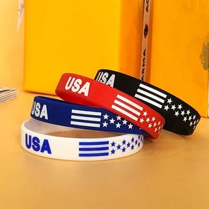 Bracelets en silicone élastiques pour poignet, bracelets de vote en caoutchouc imprimés, bracelets en silicone personnalisés avec logo - Product Image 4