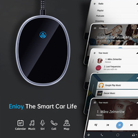 Adaptador Inalámbrico Carplay Fuallwin 2024, Dongle Android Auto, WiFi de Doble Banda 5GHz, Conexión Automática, Sin Retraso, Mapas en Línea, Control por Voz