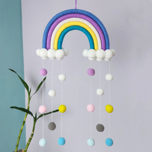 Décoration de tente murale de vent nordique pour enfants pendentif coloré tissé pour cadeau d'art suspendu d'anniversaire à la maison - Product Image 5