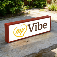 Boîte lumineuse publicitaire extérieure décorative personnalisable en aluminium et acrylique, panneau lumineux suspendu pour entreprise, enseigne lumineuse LED