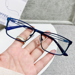 Metal Blue Light Blocking Men Optical <strong>Glasses</strong> Frame Fashion Eyeglasses 2025 Trending Designer Rectangle <strong>Prescription</strong> Eyewear - Product Image 2