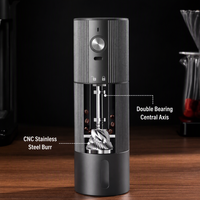 Moulin à café avec interface Type-C, corps en aluminium CNC, machine à café électrique portable, USB, camping, bureau, voyage