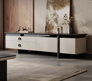 Meuble TV en bois, adapté aux téléviseurs de plus de 65 pouces, mobilier de salon haut de gamme, meuble de maison avec un grand espace de rangement - Product Image 4