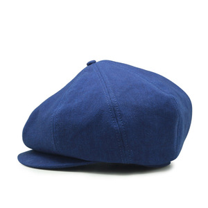 Logo personnalisé <span class=keywords><strong>bleu</strong></span> <span class=keywords><strong>marine</strong></span> femmes hommes Vintage casquette à chevrons rétro béret gavroche chapeaux bonnets chapeau plat - Product Image 3