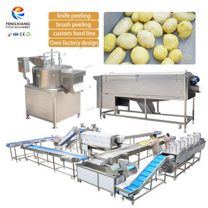 Máquina Industrial de Limpieza de Patatas con Cepillos/Cuchillas Fengxiang 0.5-1t/h, Máquina Automática Personalizada para Pelar y Pulir Patatas - Product Image 1