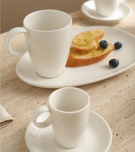 Bulk Premium Solid White Ceramic Drinkware <b>Set</b> Multi-size <b>Coffee</b> Cup <b>Mug</b> With Plate Luxury Hotel Restaurant Custom Logo - Product Image 5