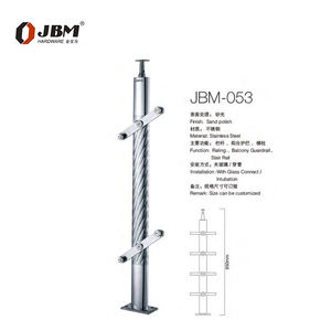 Gelander Glasgelander Metallgelander Balconi al aire libre cubierta barandilla valla de vidrio SUS 304 barandilla de vidrio barandilla balaustrada - Product Image 4