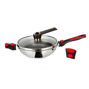Sartenes y ollas con <span class=keywords><strong>mango</strong></span> extraíble ecológico más saludables alemanas Cocina Tri-ply Acero inoxidable Panal Olla a presión <span class=keywords><strong>Wok</strong></span> - Product Image 1