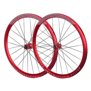 Juego de Ruedas RUJIXU 700C de Aleación de Aluminio <span class=keywords><strong>para</strong></span> Carretera, <span class=keywords><strong>Llantas</strong></span> Rojas de 35/38 mm, Bloqueo Central de Seis Orificios, Freno de Disco de 120 Sonidos, Ideal <span class=keywords><strong>para</strong></span> Gravel - Product Image 6