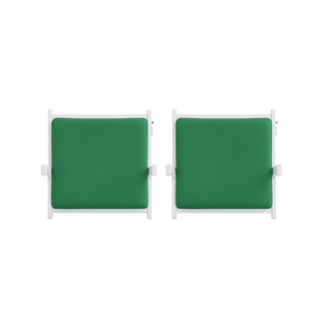 Ensemble de 2 coussins de chaise d'extérieur en tissu Oxford vert 100 % polyester - Product Image 1