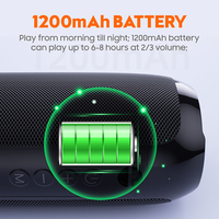 Altavoz inalámbrico de graves pesados con sonido estéreo portátil Altavoz BT 5,0 con batería de Radio FM 1200mAh