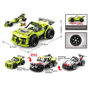 Bán Buôn Xây Dựng Khối Kéo Trở Lại Công Nghệ Xe Thực Tế Racing Xây Dựng Khối Thiết Kid Đồ Chơi Lắp Ráp Đơn Giản - Product Image 6
