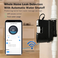 Détecteur de fuite d'eau intelligent VF-2419 avec électrovanne d'arrêt automatique et capteur de débit pour la surveillance de la consommation d'eau