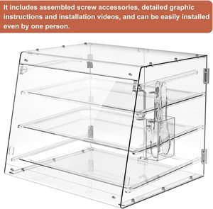 <span class=keywords><strong>Vitrine</strong></span> transparente personnalisée <span class=keywords><strong>Vitrine</strong></span> à 3 plateaux pour desserts <span class=keywords><strong>Vitrine</strong></span> pour boulangerie <span class=keywords><strong>Vitrine</strong></span> pour pâtisserie pour pain - Product Image 3