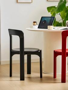 Silla de <span class=keywords><strong>comedor</strong></span> de madera maciza moderna, silla de escritorio apilable con respaldo, silla de café para <span class=keywords><strong>muebles</strong></span> del hogar - Product Image 3