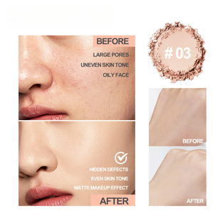 Handaiyan Light Soft Surface Polvo prensado Natural Impermeable Larga duración Cobertura completa Maquillaje Cosméticos - Product Image 3