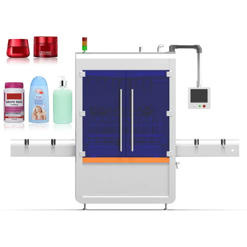 Água essência loção Máquina enchimento creme automática Linha embalagem cosméticos