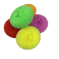 Éponge de nettoyage en maille de plastique souple de haute qualité, en PP, PE, nylon, colorée, pour la cuisine, boule de nettoyage pour la vaisselle