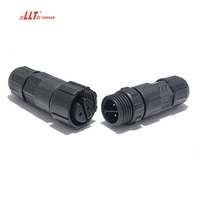 Connecteur industriel mâle-femelle LLT M16 300V 15A IP67 IP68 à 2, 3, 4, 5, 6, 7, 8, 9, 10, 12 broches, fiche et prise