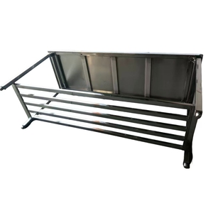 Table de travail pliante en acier inoxydable robuste VCT à 2 niveaux pour la cuisine, l'hôtel et le laboratoire, pour le stockage d'objets - Product Image 4