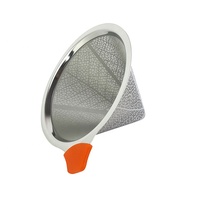 Filtre à café en acier inoxydable réutilisable, écologique et classique, pour un brassage manuel de style traditionnel
