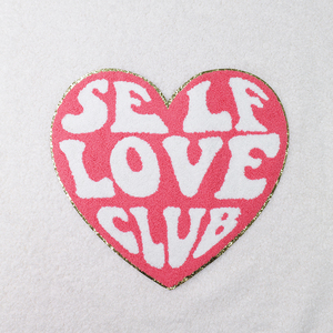 Designer Clothing Patches Large Valentines Heat Transfer Patches Valentines Chenille Iron on Patches - Product Image 1
