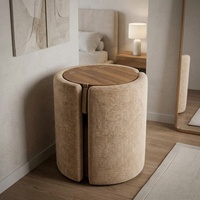 Coiffeuse murale moderne et minimaliste avec LED 3 couleurs, plateau rabattable, rembourrée de luxe, pour chambre à coucher, avec rangement