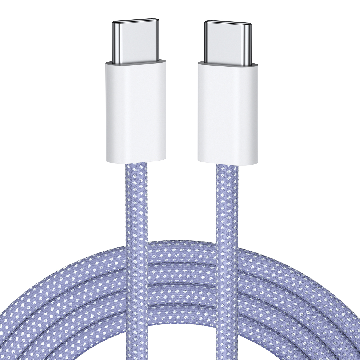 Phone Accessories White 60W Braided PD Fast Charging USB C to Type C 20V 3A Usb c Kabel Charging Cable Wholesale for iPhone 15 · image 2