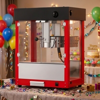 Machine à Popcorn Commerciale à Gaz en Acier Inoxydable, Machine à Popcorn de Comptoir à Gaz pour Cinéma, Snack-bar et Concession