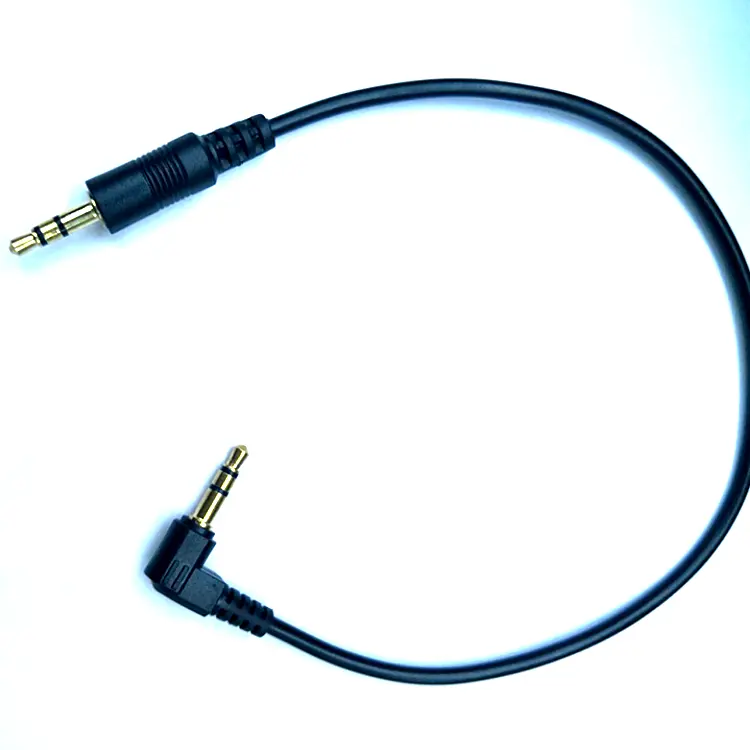 3.5 audio cable earphone digital plug Aux car elbow gold plated public-to-public adapter stereo audio box Cable 30cm