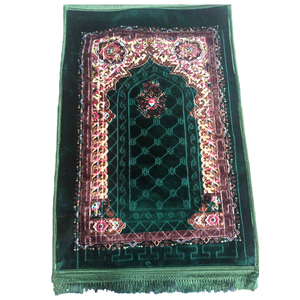 Alfombra plegable en relieve para casa, estera de oración suave, Raschel, visón musulmán, venta al por mayor - Product Image 1