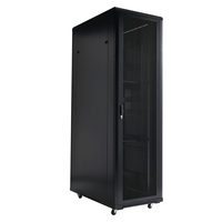 Kabinet Server Jaringan Heavy Duty dengan Pintu Kaca yang Dapat Dikunci, Kabinet Data Lantai, Pasokan Massal, Logo Kustom